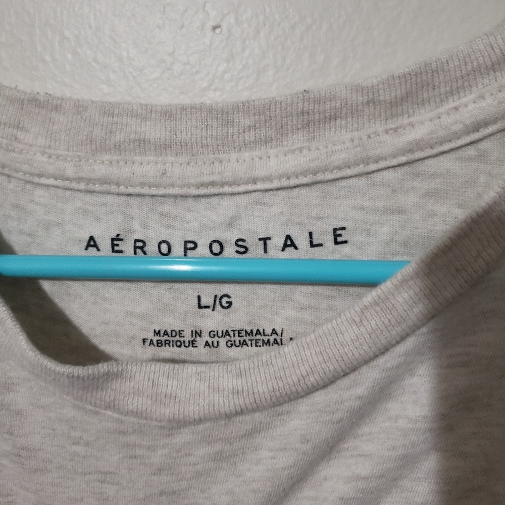 Aeropostale white short sleeve shirt size L - Picture 5 of 7